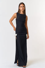 Load image into Gallery viewer, High Slit Side Bow Sleevelee Maxi Dress 🎄 Holiday - Black
